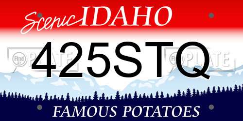 425STQ Idaho License Plate
