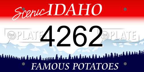 4262 Idaho License Plate