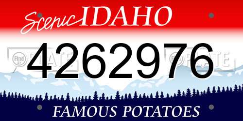 4262976 Idaho License Plate
