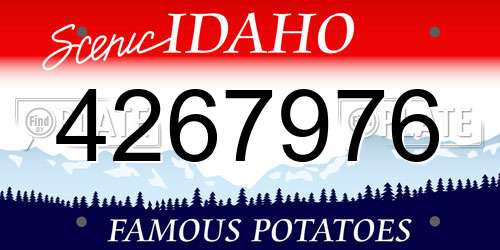 4267976 Idaho License Plate