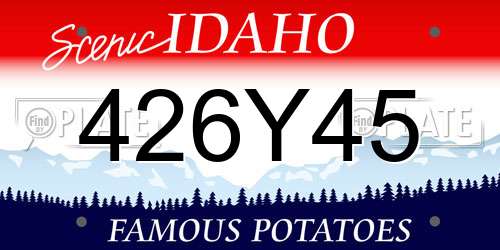 426Y45 Idaho License Plate