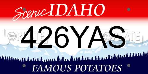 426YAS Idaho License Plate