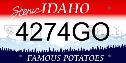 4274GO Idaho License Plate