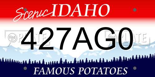 427AG0 Idaho License Plate