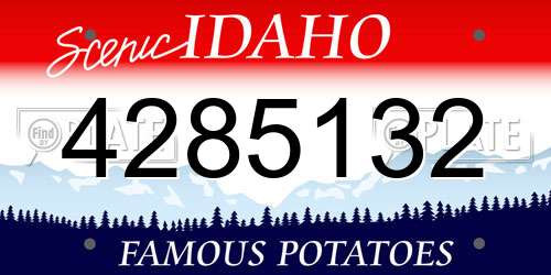 4285132 Idaho License Plate