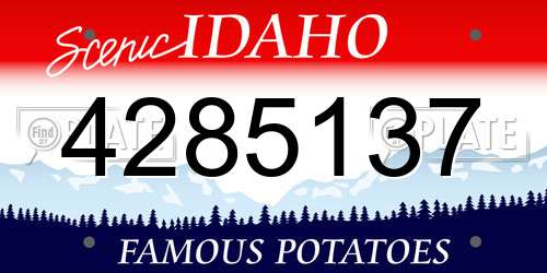 4285137 Idaho License Plate