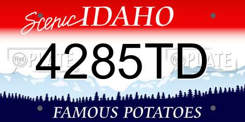 4285TD Idaho License Plate