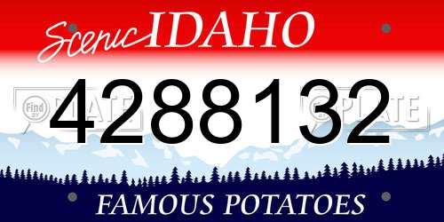 4288132 Idaho License Plate