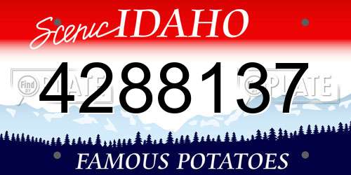 4288137 Idaho License Plate
