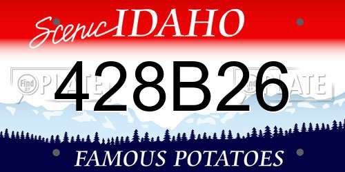 428B26 Idaho License Plate