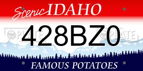 428BZ0 Idaho License Plate