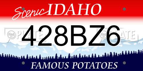 428BZ6 Idaho License Plate