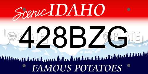428BZG Idaho License Plate
