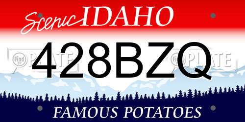 428BZQ Idaho License Plate