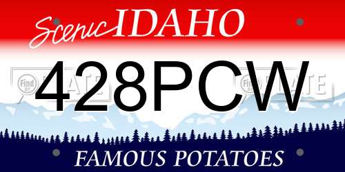 428PCW Idaho License Plate