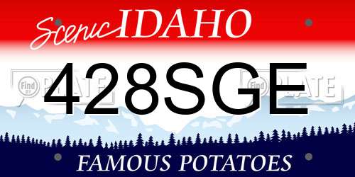 428SGE Idaho License Plate