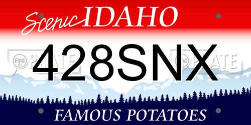 428SNX Idaho License Plate