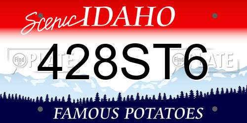 428ST6 Idaho License Plate