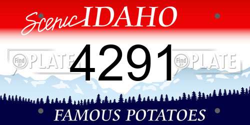 4291 Idaho License Plate