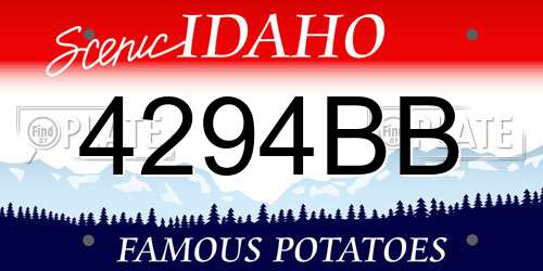 4294BB Idaho License Plate