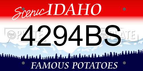 4294BS Idaho License Plate
