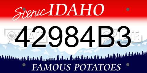 42984B3 Idaho License Plate