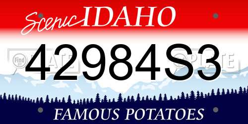 42984S3 Idaho License Plate