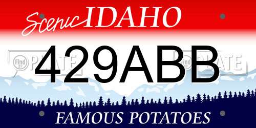 429ABB Idaho License Plate
