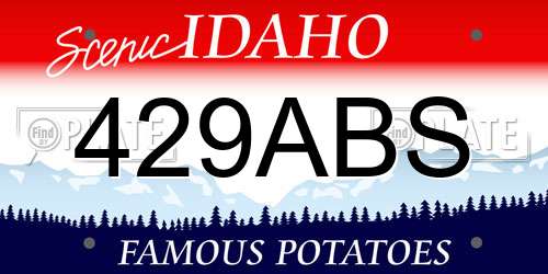 429ABS Idaho License Plate