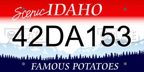 42DA153 Idaho License Plate