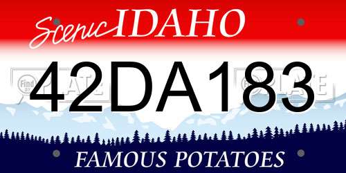 42DA183 Idaho License Plate