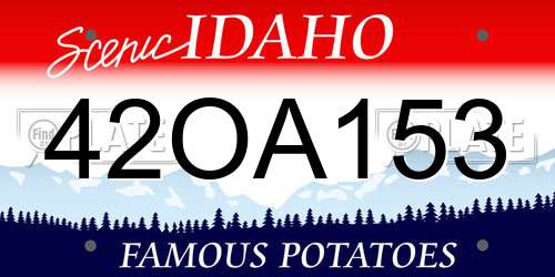 42OA153 Idaho License Plate