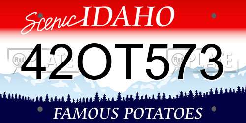 42OT573 Idaho License Plate