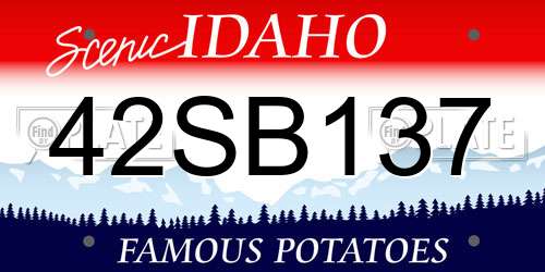 42SB137 Idaho License Plate