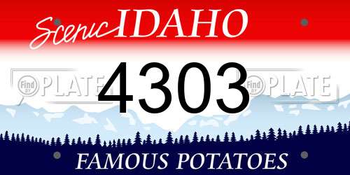 4303 Idaho License Plate