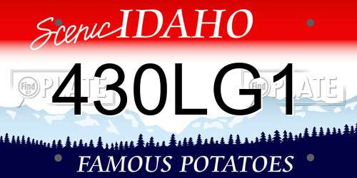 430LG1 Idaho License Plate