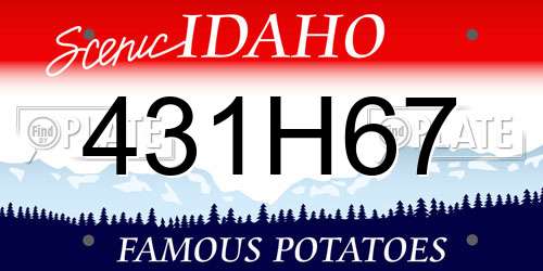 431H67 Idaho License Plate