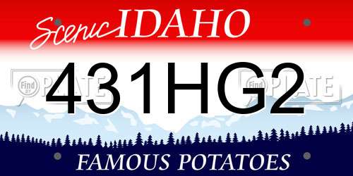 431HG2 Idaho License Plate