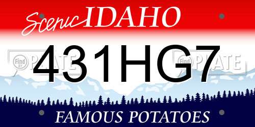 431HG7 Idaho License Plate