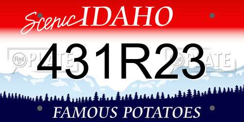 431R23 Idaho License Plate