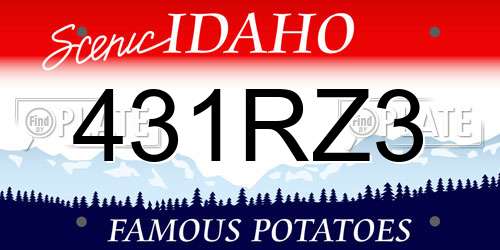 431RZ3 Idaho License Plate