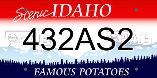 432AS2 Idaho License Plate