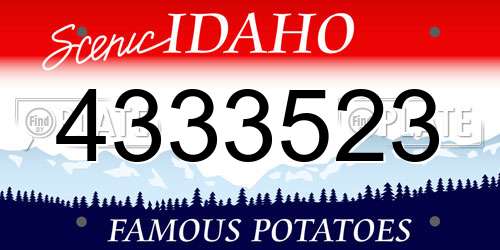 4333523 Idaho License Plate