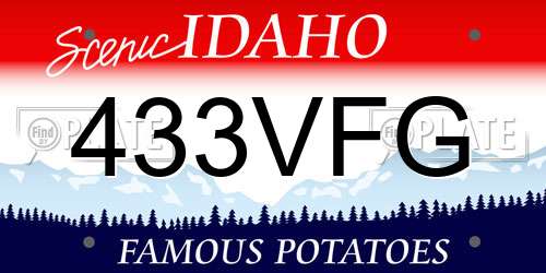 433VFG Idaho License Plate
