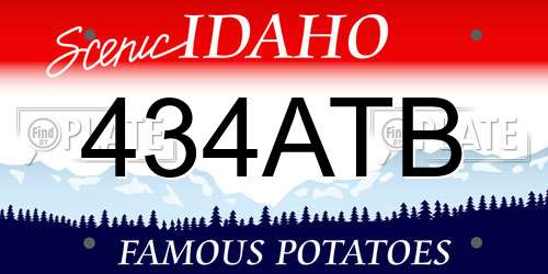434ATB Idaho License Plate