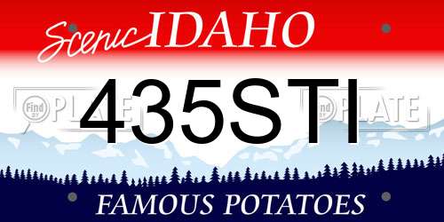 435STI Idaho License Plate