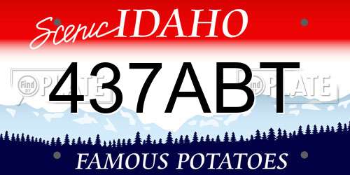437ABT Idaho License Plate