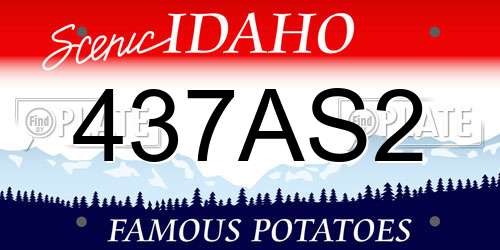 437AS2 Idaho License Plate