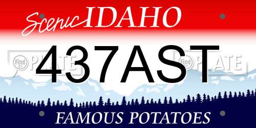 437AST Idaho License Plate