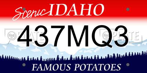 437MQ3 Idaho License Plate